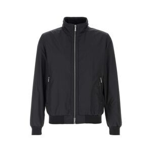 Moorer Men Dark Blue Polyester Manetti Jacket